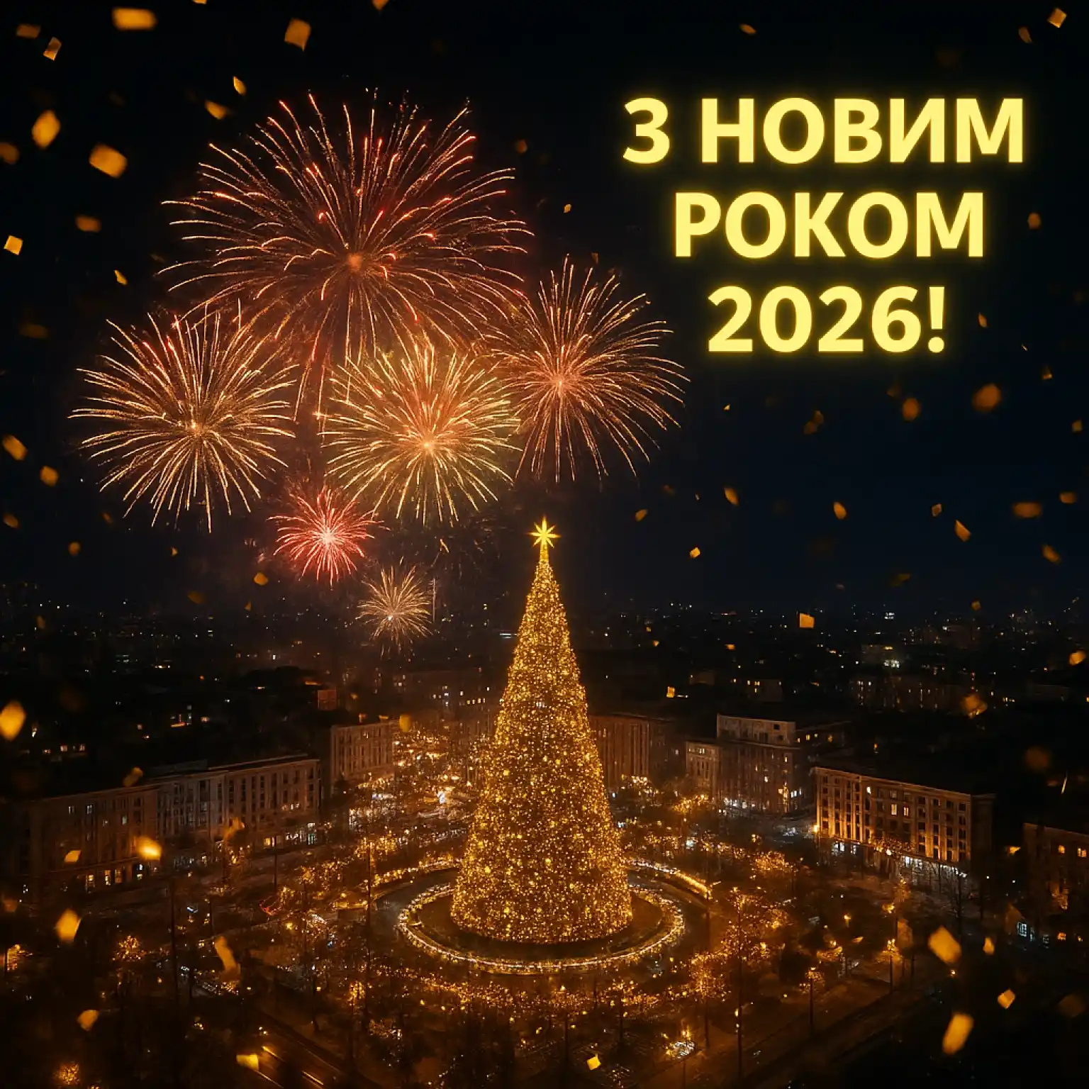 Привітання з прийдешнім новим роком 2026