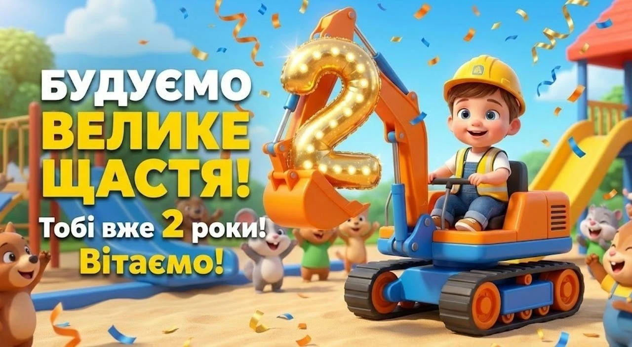 Вітання з днем народження для хлопчика на 2 роки