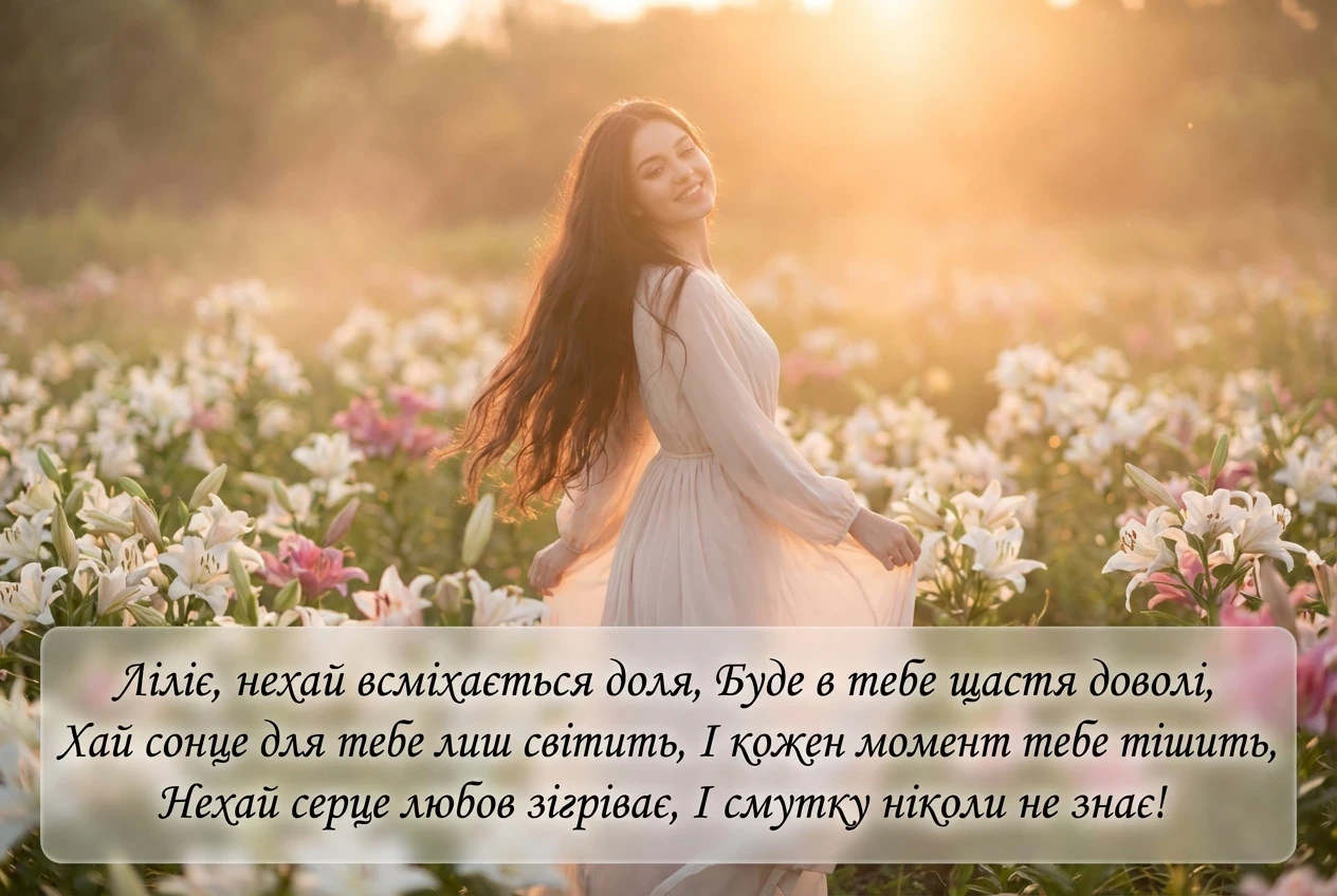 з днем народження Лілія своїми словами