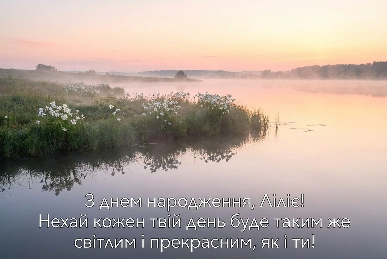 з днем народження Лілія своїми словами