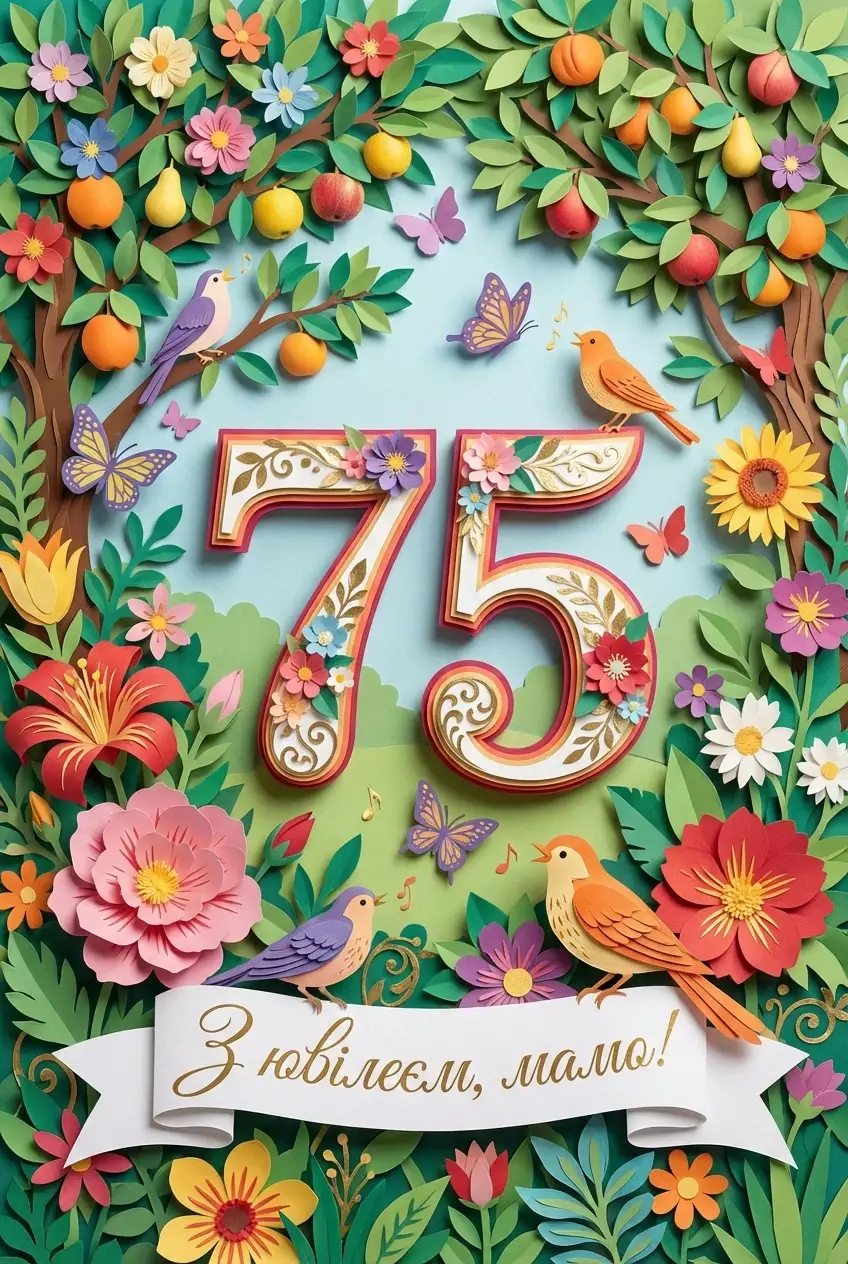 з ювілеєм 75 років мамі