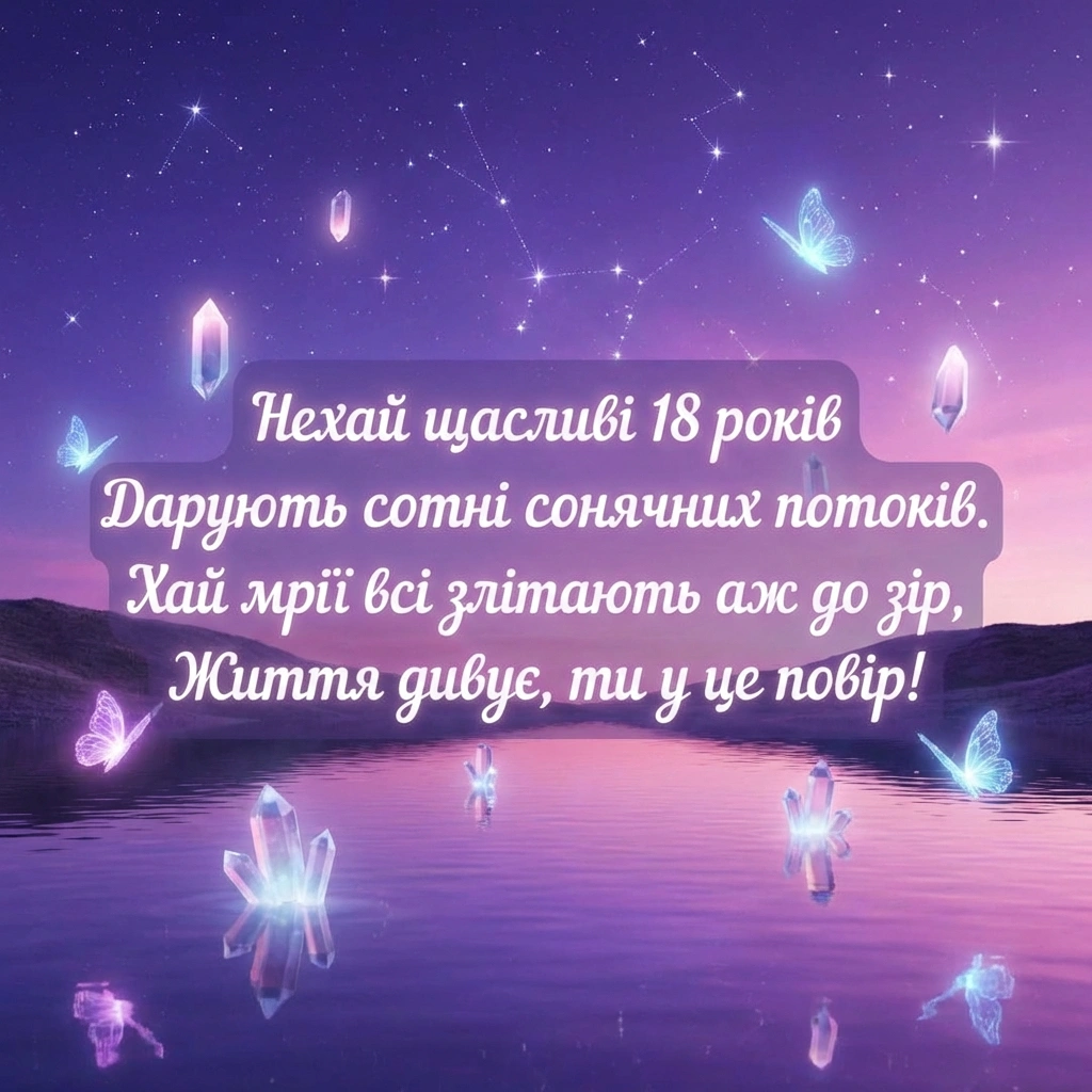 з днем народження 18 років дівчині