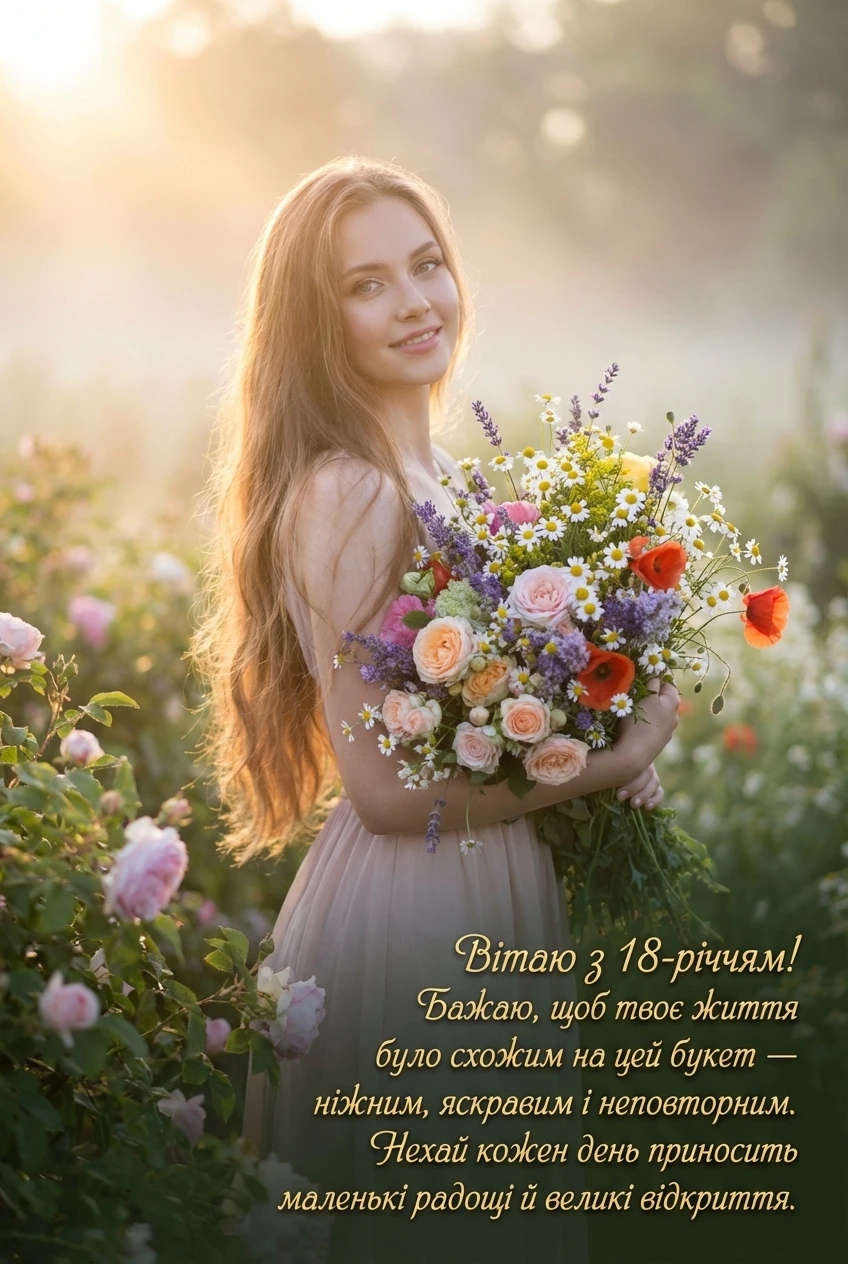 з днем народження 18 років дівчині