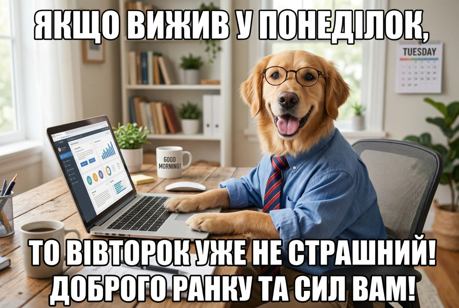 Доброго ранку вівторка: гарні картинки та душевні побажання для чудового дня