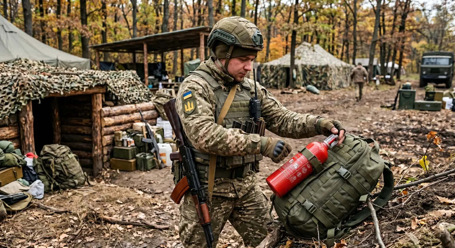 Військове спорядження та пожежна безпека: де купити вогнегасник для польових умов