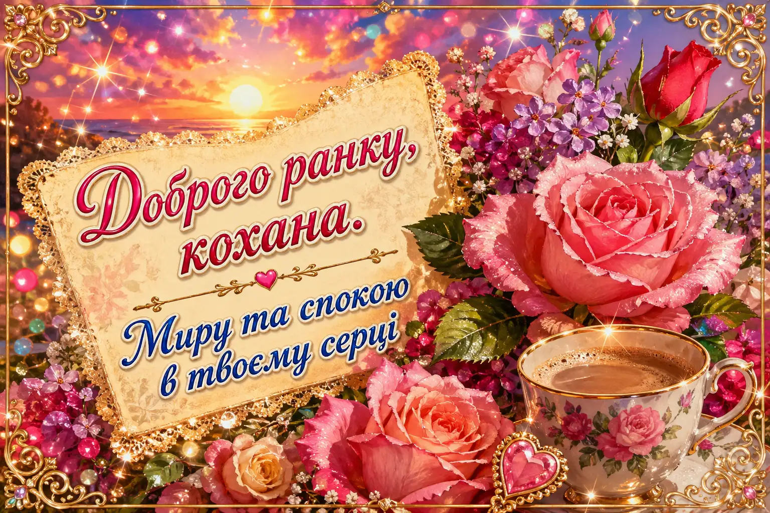 Доброго ранку, кохана: найкрасивіші листівки та ніжні побажання для гарного настрою