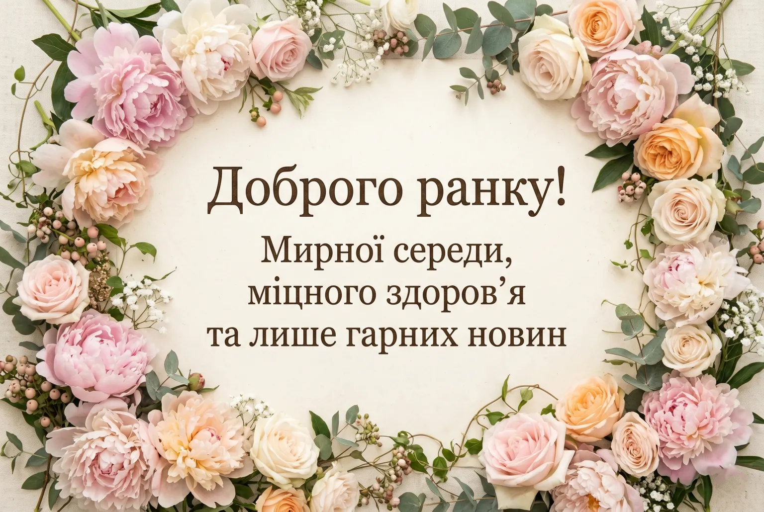Доброго ранку, мирної середи: душевні картинки та найкращі побажання для гарного настрою