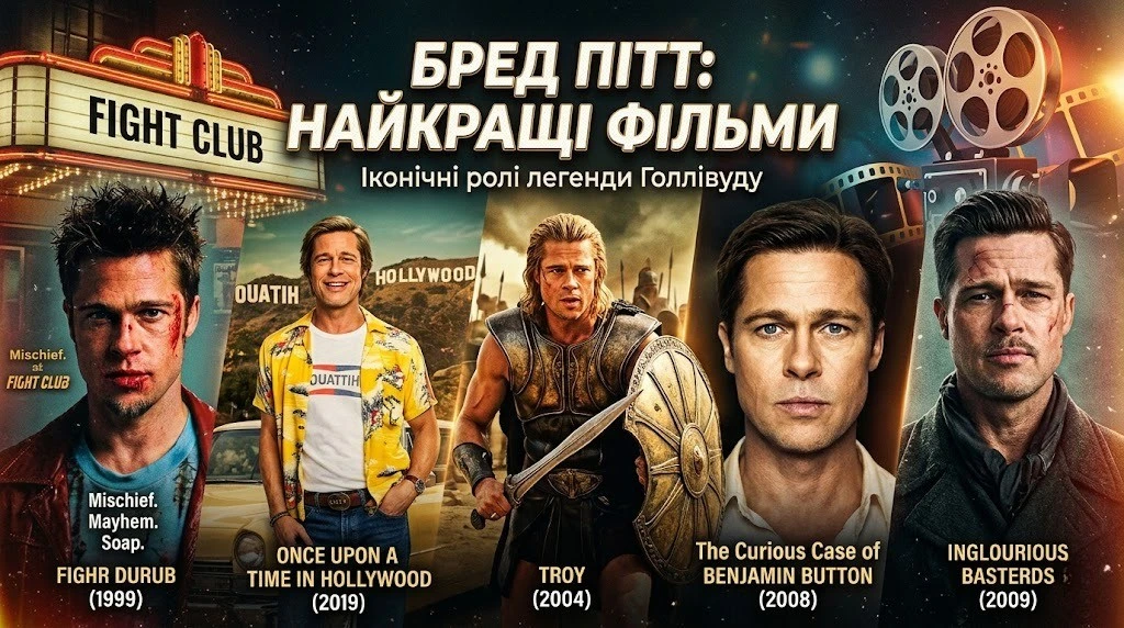 Найкращі фільми Бред Пітт за всі роки