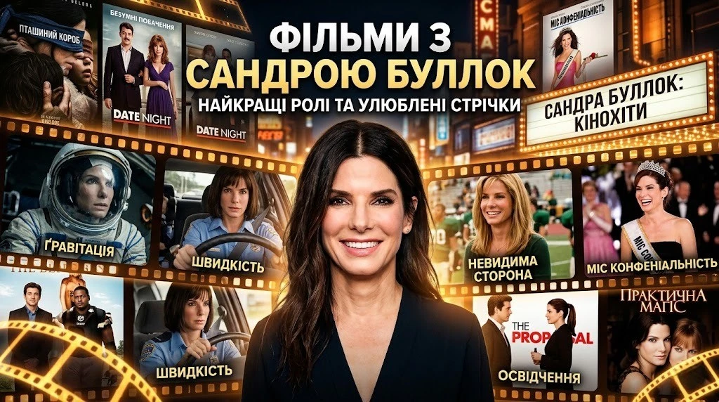 Кращі фільми з Сандрою Буллок щоб не шкодувати про вибір