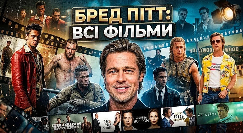 Фільми за участю Бред Пітта: всі найкращі ролі