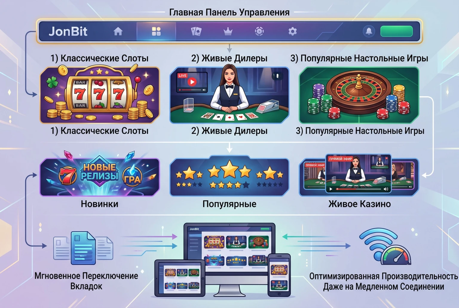 Как пользоваться лобби казино John Bit максимально эффективно