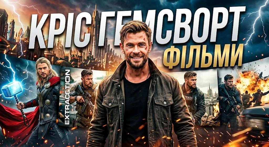 Крис Гемсворт у кіно: фільми зірки Marvel і не тільки